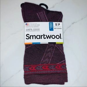 SmartWool Maroon 'Hidden Trail Crew' Socks